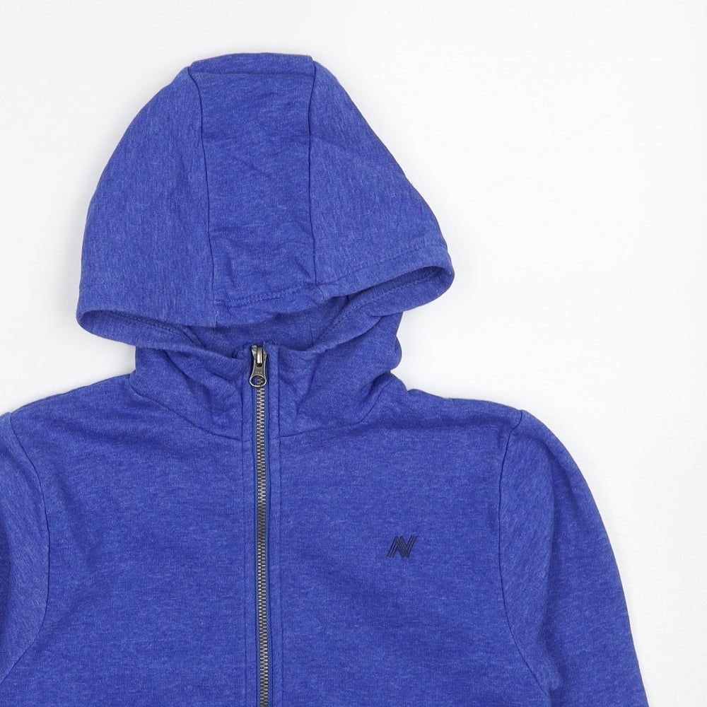 NEXT Boys Blue Cotton Full Zip Hoodie Size 8 Years Zip