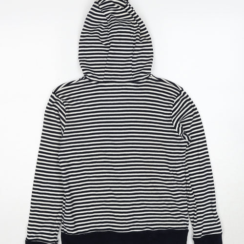 NEXT Boys Blue Striped Cotton Full Zip Hoodie Size 13 Years Zip