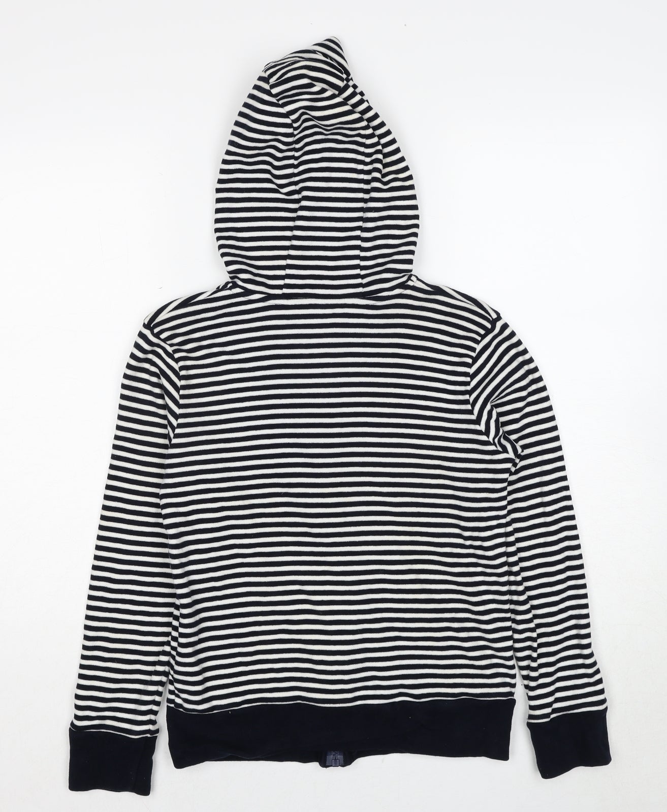 NEXT Boys Blue Striped Cotton Full Zip Hoodie Size 13 Years Zip