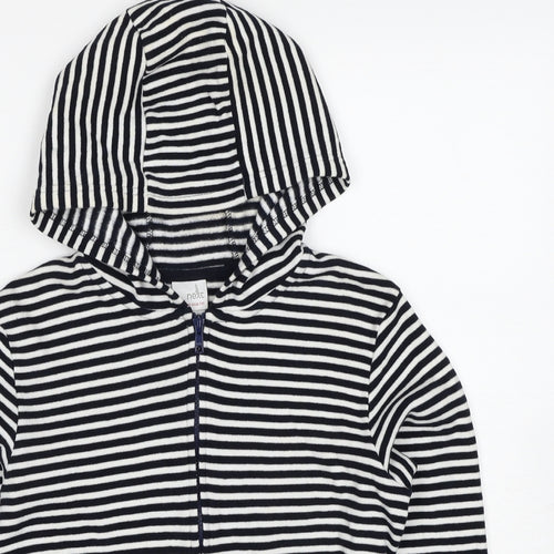 NEXT Boys Blue Striped Cotton Full Zip Hoodie Size 13 Years Zip