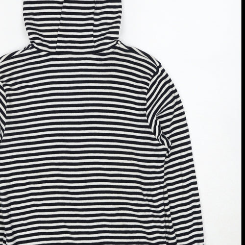 NEXT Boys Blue Striped Cotton Full Zip Hoodie Size 13 Years Zip