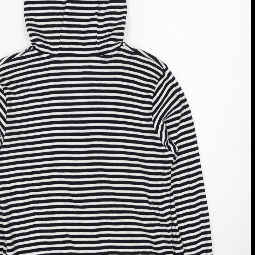 NEXT Boys Blue Striped Cotton Full Zip Hoodie Size 13 Years Zip