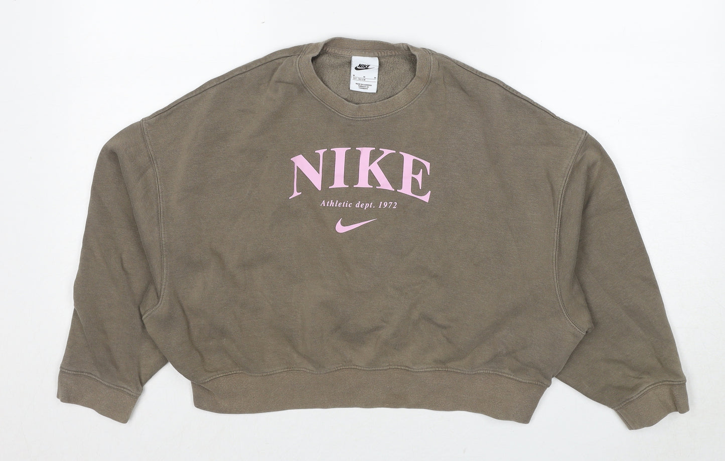 Nike Girls Beige Cotton Pullover Sweatshirt Size 10-11 Years Pullover