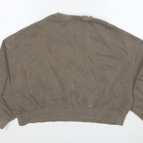 Nike Girls Beige Cotton Pullover Sweatshirt Size 10-11 Years Pullover