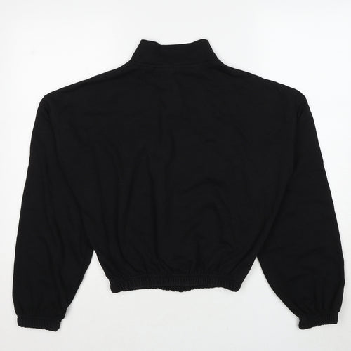 Missguided Womens Black Cotton Pullover Sweatshirt Size 8 Pullover