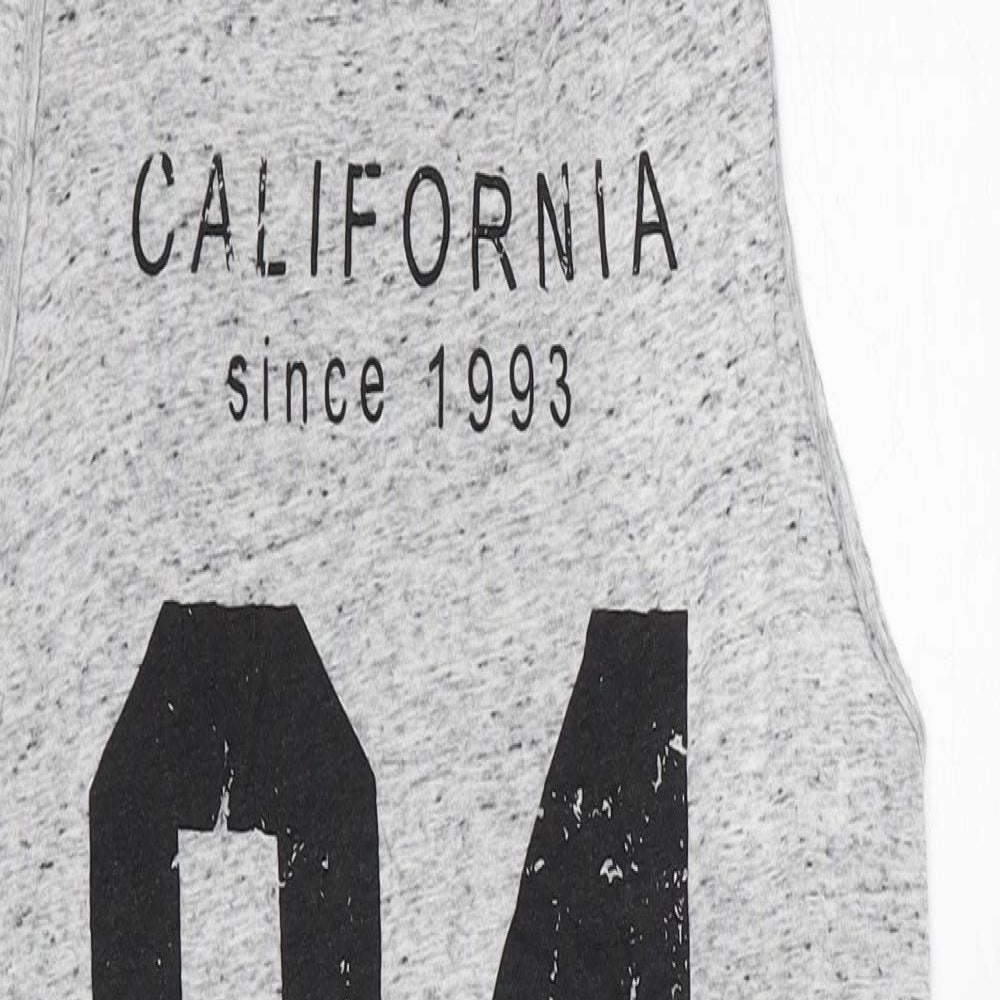 H&M Womens Grey Viscose Basic Tank Size S Round Neck - California