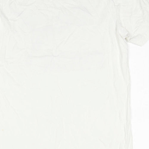 PUMA Mens White Cotton T-Shirt Size S Round Neck