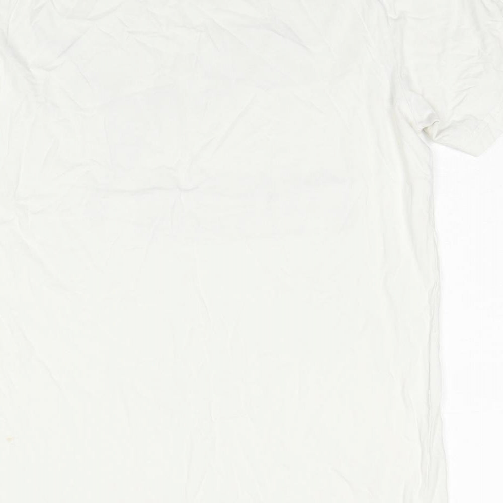 PUMA Mens White Cotton T-Shirt Size S Round Neck