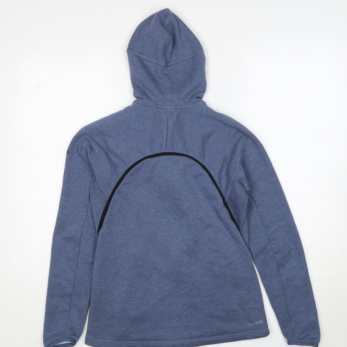 adidas Womens Blue Cotton Full Zip Hoodie Size 4 Zip - Size 4-6