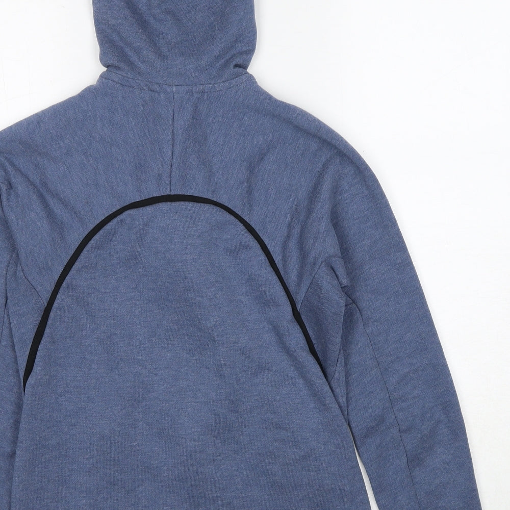 adidas Womens Blue Cotton Full Zip Hoodie Size 4 Zip - Size 4-6