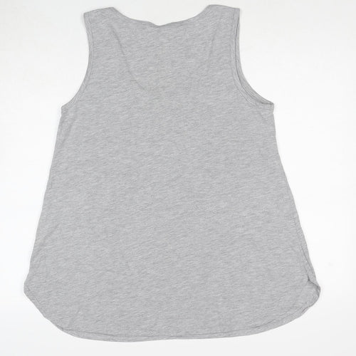 Disney Womens Grey Cotton Basic Tank Size 16 Scoop Neck - Sesame Street