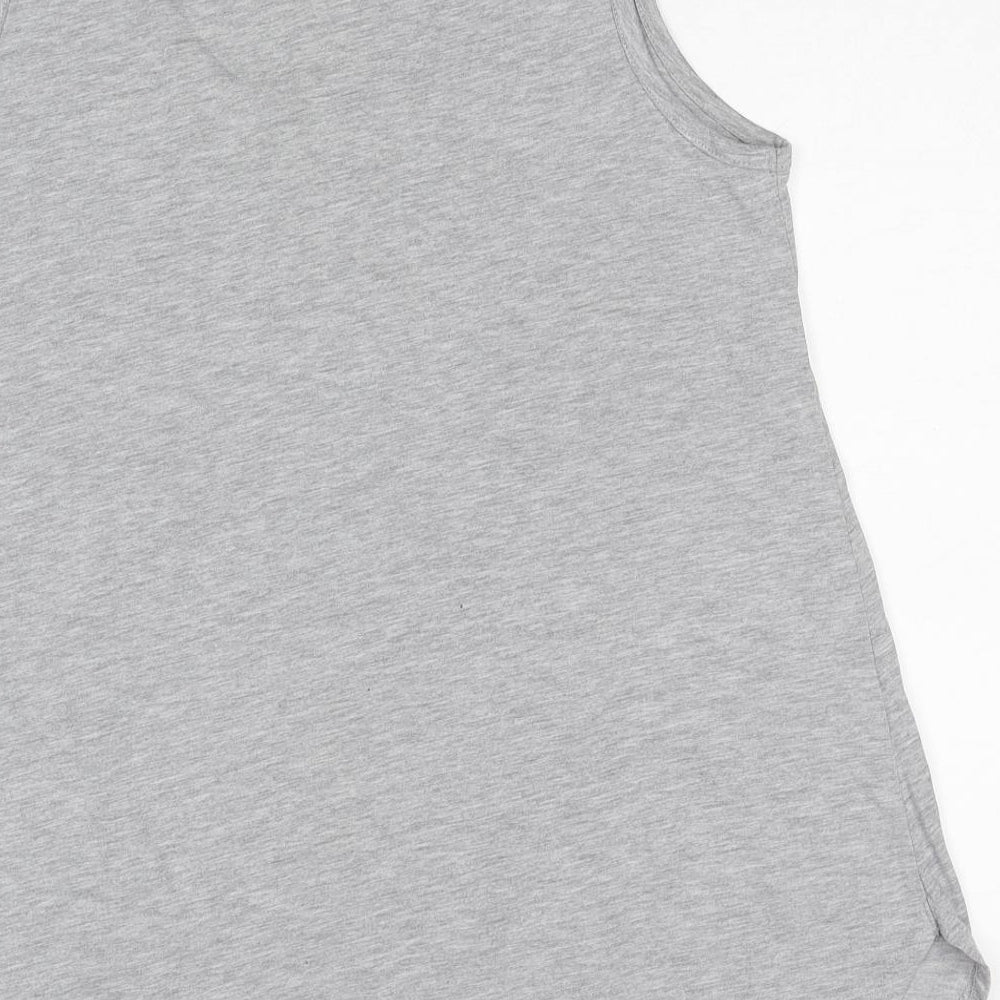 Disney Womens Grey Cotton Basic Tank Size 16 Scoop Neck - Sesame Street