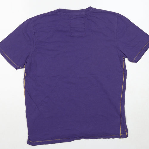 Tokyo Laundry Womens Purple Cotton Basic T-Shirt Size M Crew Neck