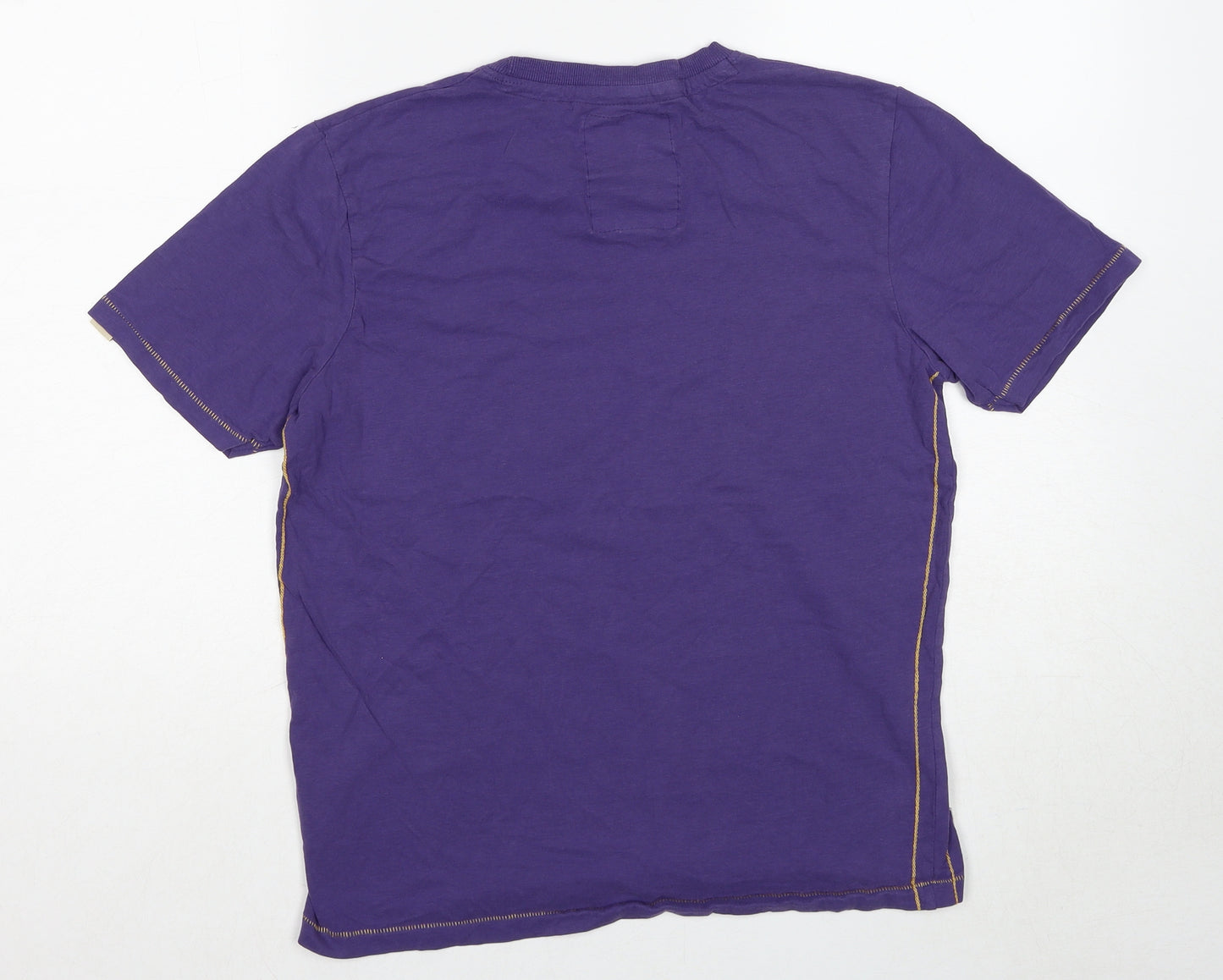 Tokyo Laundry Womens Purple Cotton Basic T-Shirt Size M Crew Neck