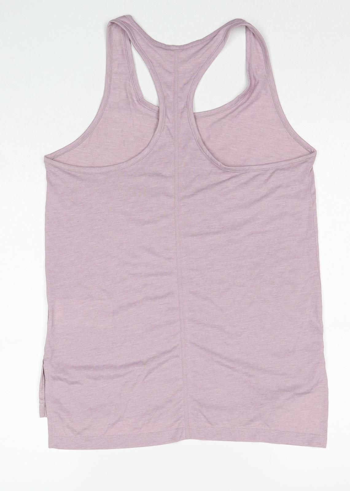 Nike Womens Pink Polyester Basic Tank Size S Round Neck Pullover
