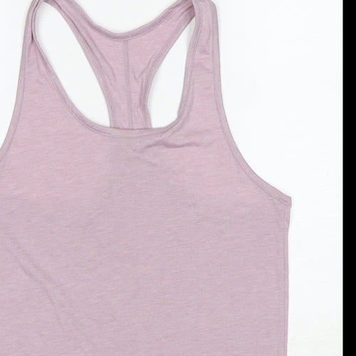 Nike Womens Pink Polyester Basic Tank Size S Round Neck Pullover