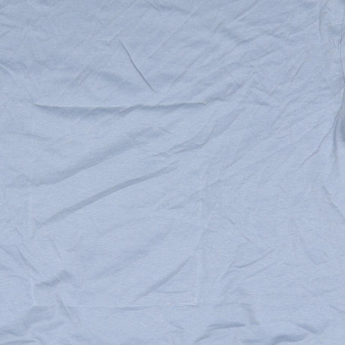 Marks and Spencer Womens Blue Cotton Basic T-Shirt Size M Round Neck