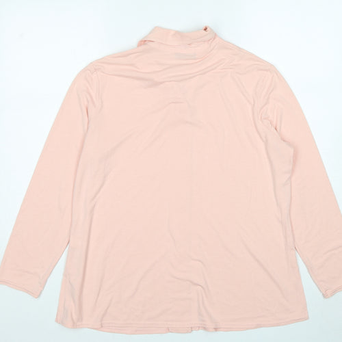 BHS Womens Pink Cotton Basic Button-Up Size 16 Collared