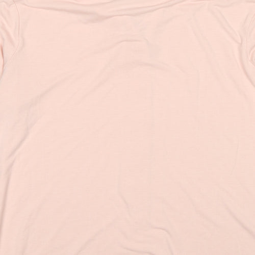 BHS Womens Pink Cotton Basic Button-Up Size 16 Collared