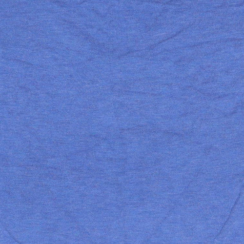 NEXT Womens Blue Acrylic Basic T-Shirt Size L V-Neck