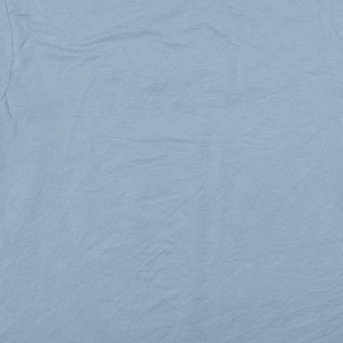 Armani Exchange Mens Blue Cotton T-Shirt Size 2XL Round Neck