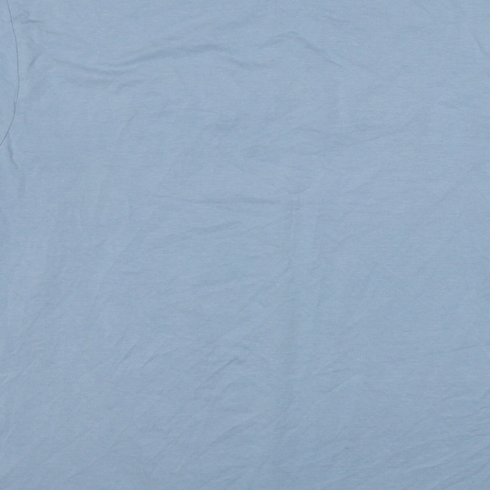 Armani Exchange Mens Blue Cotton T-Shirt Size 2XL Round Neck