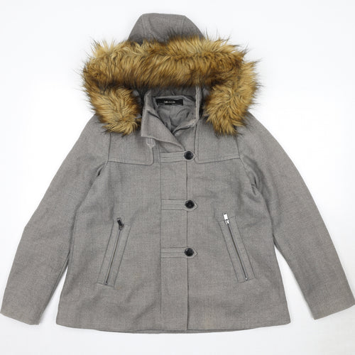 Zara Womens Grey Jacket Size S Zip