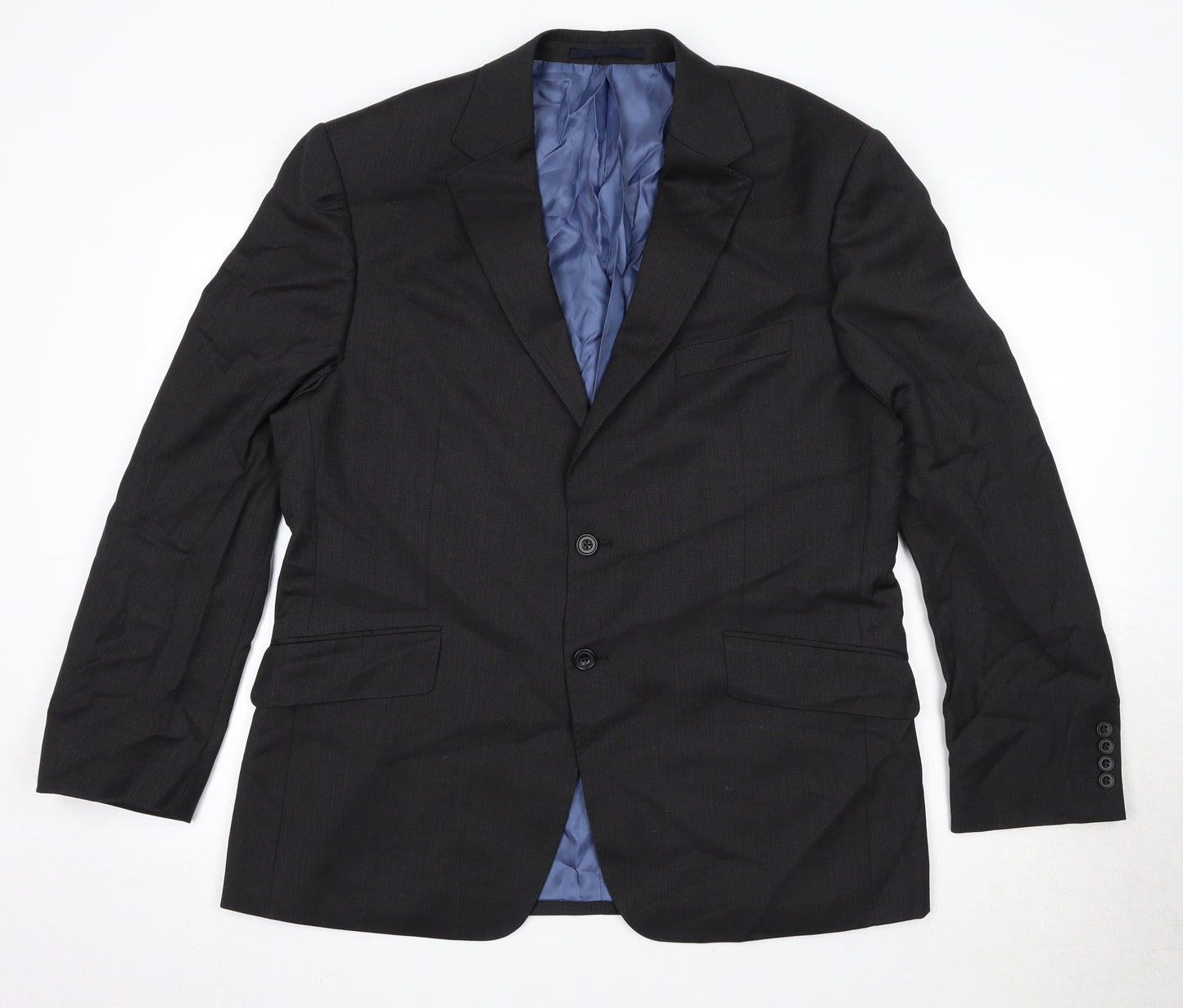 Marks and Spencer Mens Black Wool Jacket Suit Jacket Size 42 Regular