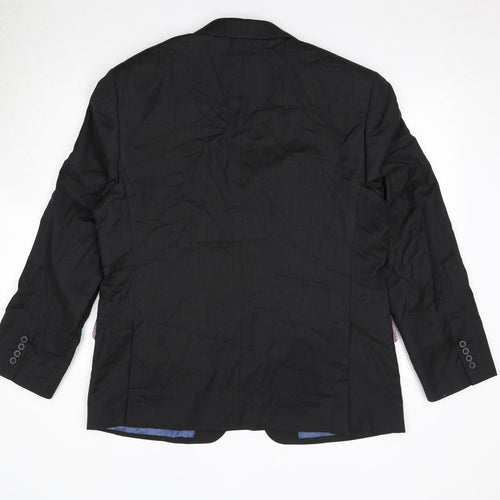 Marks and Spencer Mens Black Wool Jacket Suit Jacket Size 42 Regular