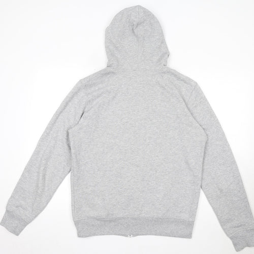 New Balance Mens Grey Cotton Full Zip Hoodie Size M