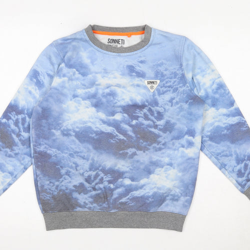 Sonneti Boys Blue Polyester Pullover Sweatshirt Size 12-13 Years