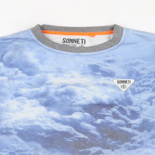 Sonneti Boys Blue Polyester Pullover Sweatshirt Size 12-13 Years