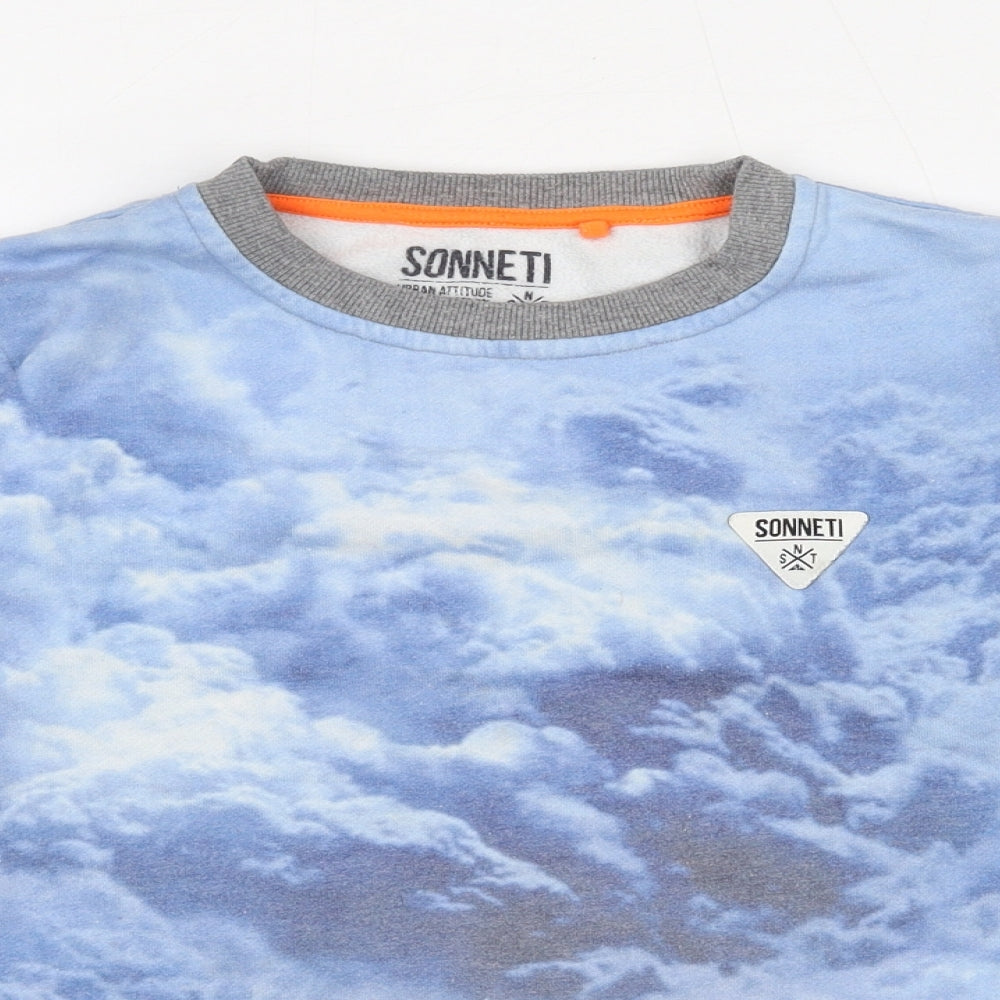Sonneti Boys Blue Polyester Pullover Sweatshirt Size 12-13 Years