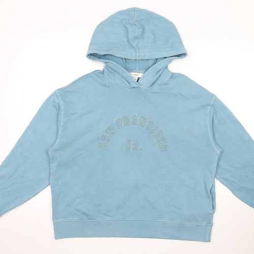 Marks and Spencer Womens Blue Cotton Pullover Hoodie Size M - San Francisco