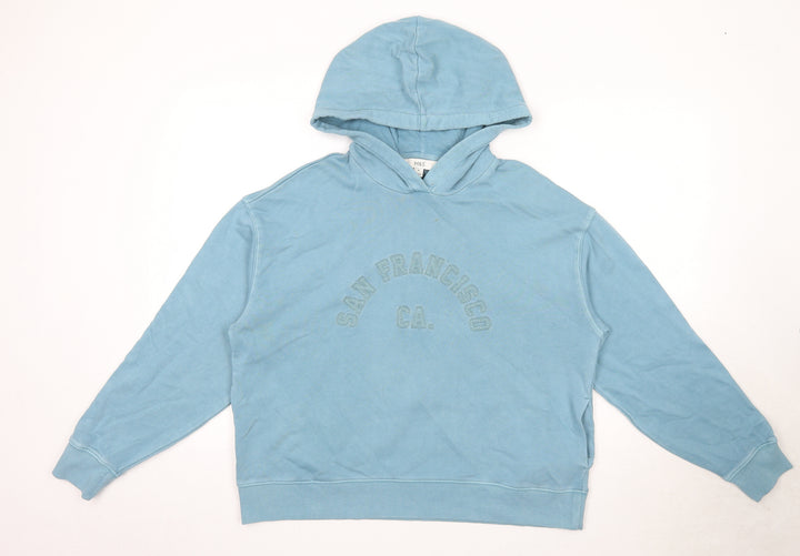Marks and Spencer Womens Blue Cotton Pullover Hoodie Size M - San Francisco
