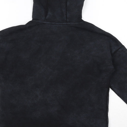 Marks and Spencer Girls Black Polyester Pullover Hoodie Size 7-8 Years Pullover - Stranger Things