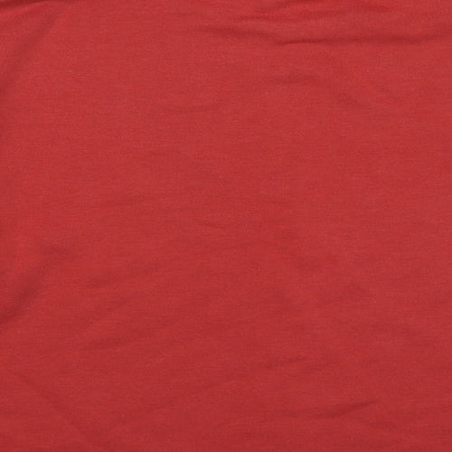 Zara Womens Red Cotton Pullover Sweatshirt Size S