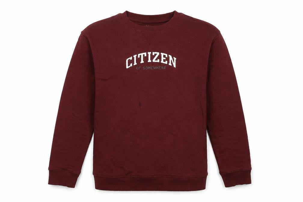 Marks and Spencer Boys Red Cotton Pullover Sweatshirt Size 11-12 Years - Citizen Of Somewhere