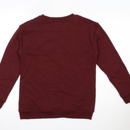 Marks and Spencer Boys Red Cotton Pullover Sweatshirt Size 11-12 Years - Citizen Of Somewhere
