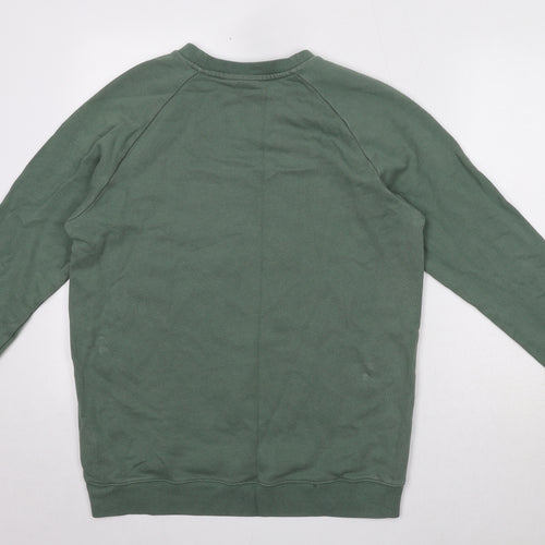 adidas Womens Green Cotton Pullover Sweatshirt Size 10