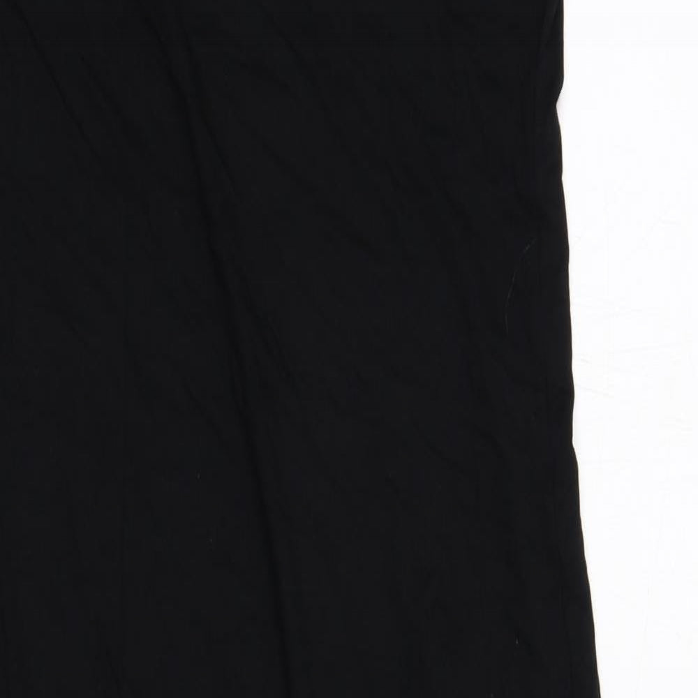 Marks and Spencer Womens Black Viscose Tank Dress Size 12 Scoop Neck Pullover