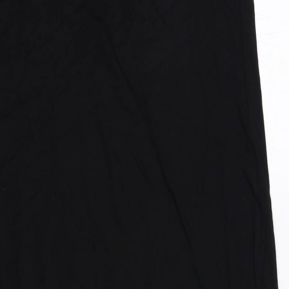 Marks and Spencer Womens Black Viscose Tank Dress Size 12 Scoop Neck Pullover