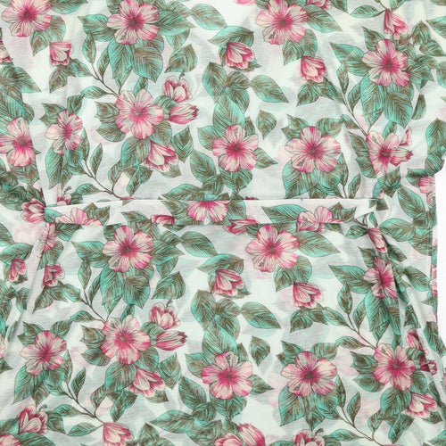H&M Womens Multicoloured Floral Polyester Mini Size S V-Neck Pullover