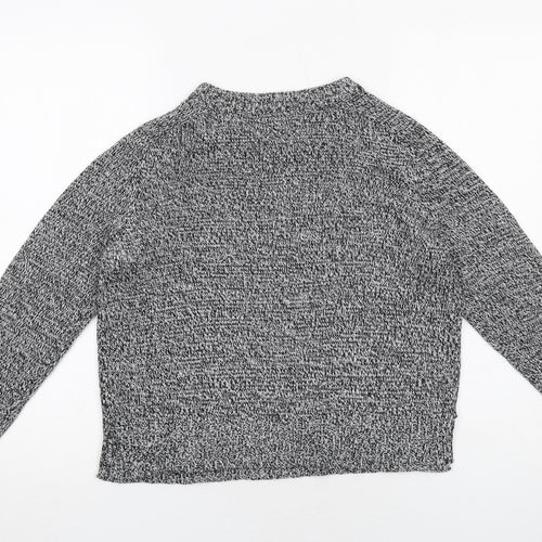 H&M Womens Grey Round Neck Acrylic Pullover Jumper Size S
