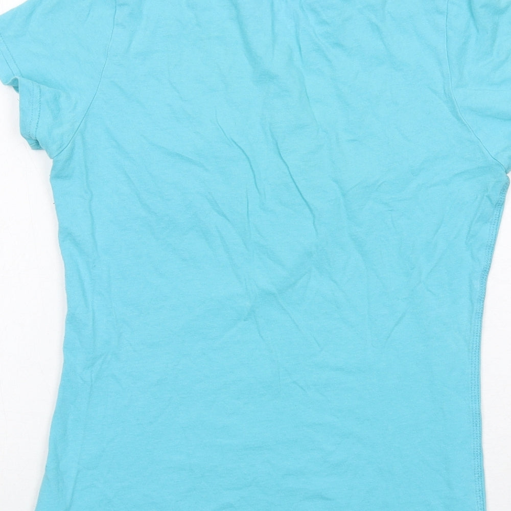 Superdry Womens Blue Cotton Basic T-Shirt Size S Crew Neck