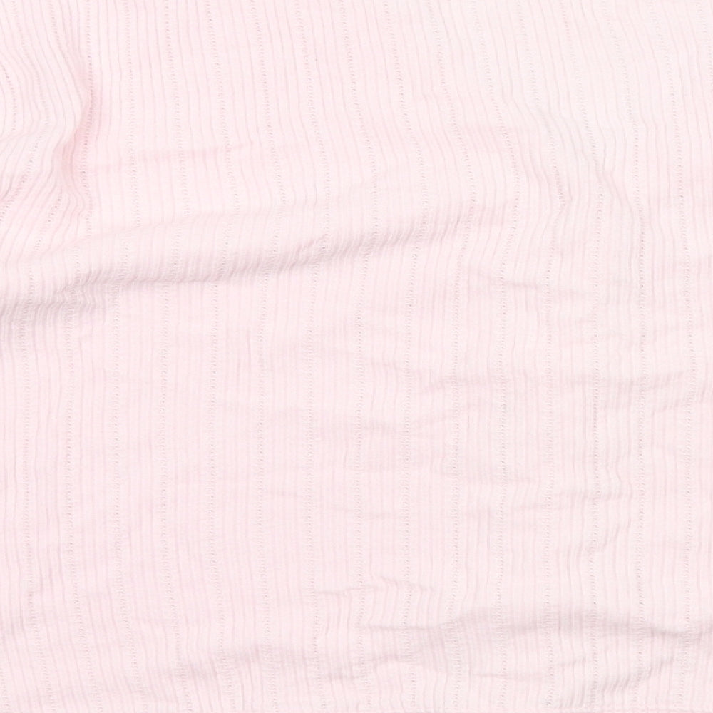 Marks and Spencer Womens Pink V-Neck Cotton Cardigan Jumper Size 12