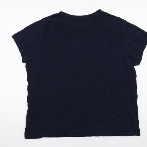 Universal Womens Blue Cotton Basic T-Shirt Size 20 Crew Neck - E.T. Alien