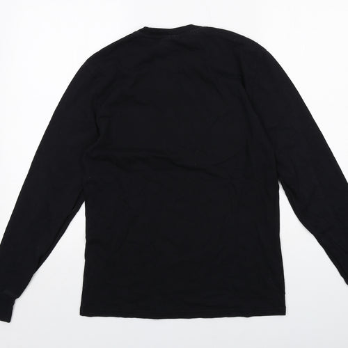 Napapijri Mens Black Cotton T-Shirt Size S Round Neck - Napapijri