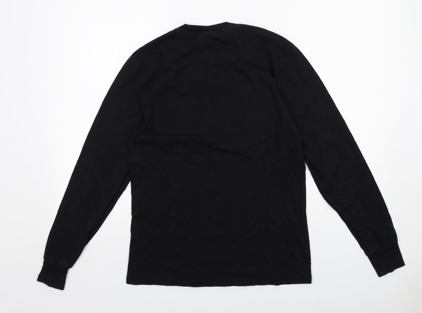 Napapijri Mens Black Cotton T-Shirt Size S Round Neck - Napapijri