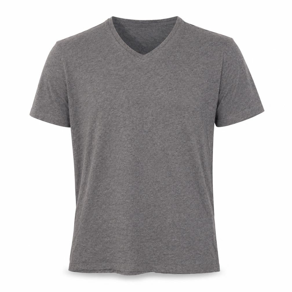 Slate & Stone Mens Grey Cotton T-Shirt Size L V-Neck
